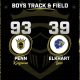 Boys track & field scoreboard: Penn State vs Elkhart High School, 93-39