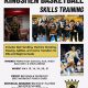 Kingsmen basketball skills training poster: Includes ball handling, shooting, passing, agility and conditioning drills for