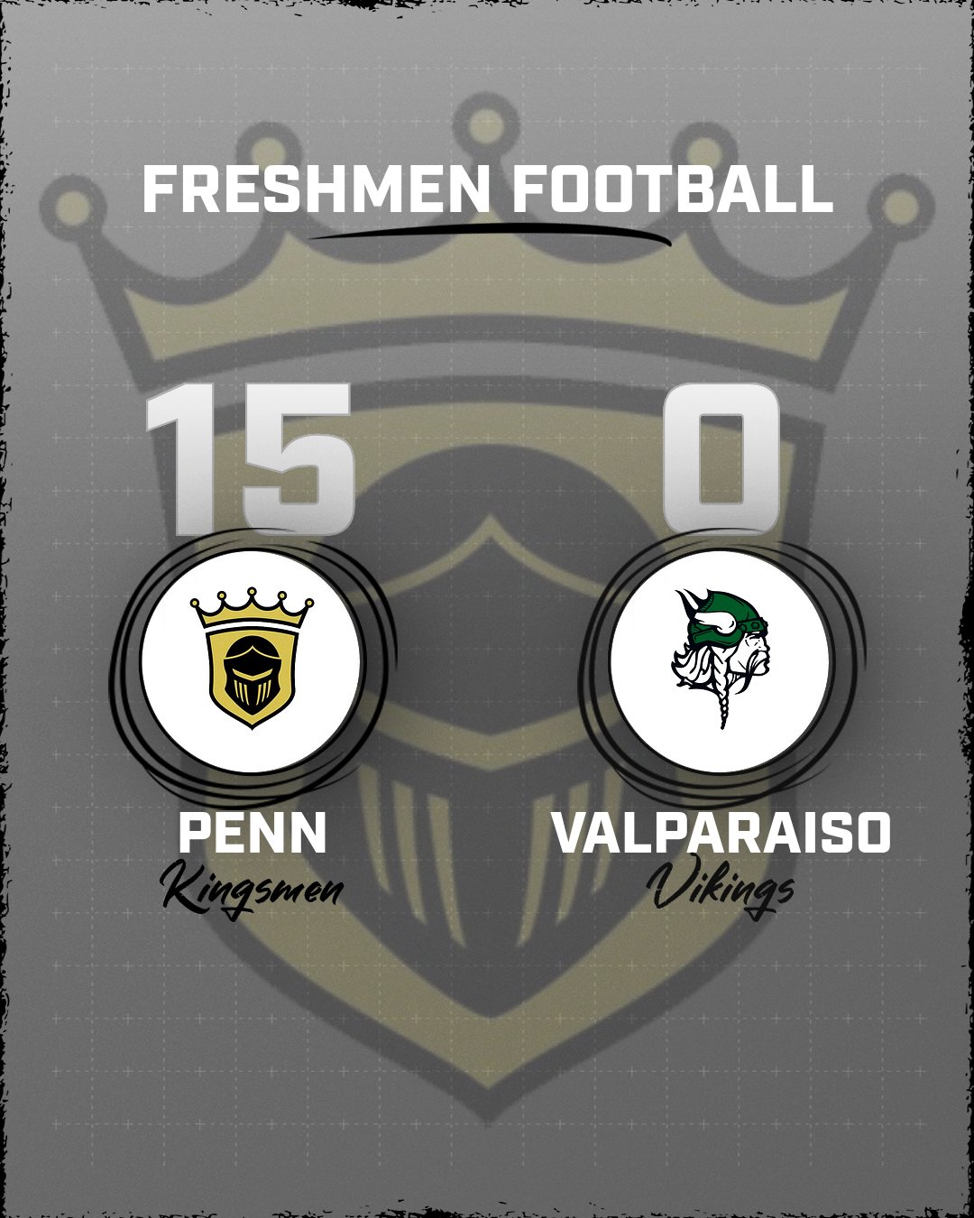 Scoreboard graphic for Penn flag football